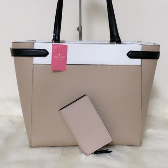 ⚜KateSpade Staci ColorblockLaptop Tote and… - Picture 4 of 11